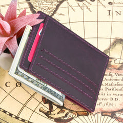 VINTAGE BROWN LEATHER MEN'S FRONT POCKET WALLETs BLACK SLIM CARD billfold WALLET SMALL WALLET FOR MEN - imessengerbags