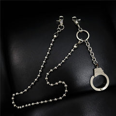 Fashion Silver Mens Long Pants Chain Biker Wallet Chain Beaded Trousers Chain For Men - imessengerbags