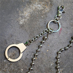 Fashion Silver Mens Long Pants Chain Biker Wallet Chain Beaded Trousers Chain For Men - imessengerbags