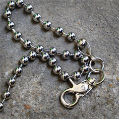 Fashion Silver Mens Long Pants Chain Biker Wallet Chain Beaded Trousers Chain For Men - imessengerbags