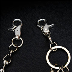 Fashion Silver Mens Long Pants Chain Biker Wallet Chain Beaded Trousers Chain For Men - imessengerbags