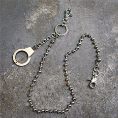 Fashion Silver Mens Long Pants Chain Biker Wallet Chain Beaded Trousers Chain For Men - imessengerbags