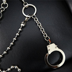 Fashion Silver Mens Long Pants Chain Biker Wallet Chain Beaded Trousers Chain For Men - imessengerbags