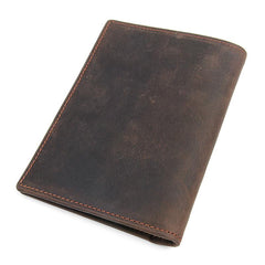 Slim RFID Men's Leather Bifold Passport Wallet Travel Wallet Ticket Wallet For Men - imessengerbags
