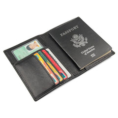 Slim RFID Men's Leather Bifold Passport Wallet Travel Wallet Ticket Wallet For Men - imessengerbags