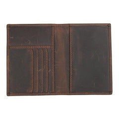 Slim RFID Men's Leather Bifold Passport Wallet Travel Wallet Ticket Wallet For Men - imessengerbags