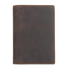 Slim RFID Men's Leather Bifold Passport Wallet Travel Wallet Ticket Wallet For Men - imessengerbags