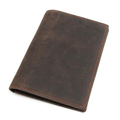 Slim RFID Men's Leather Bifold Passport Wallet Travel Wallet Ticket Wallet For Men - imessengerbags