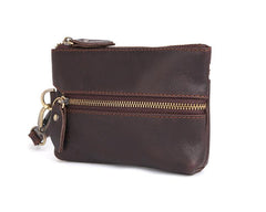 Small Leather Men's Key Wallet Car Key Holder Coin Wallet Change Holder For Men - imessengerbags