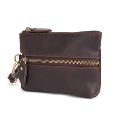 Small Leather Men's Key Wallet Car Key Holder Coin Wallet Change Holder For Men - imessengerbags