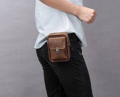 Simple Retro Leather Mens Tablet Messenger Bag Small Side Bag Messenger Bag For Men - imessengerbags