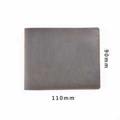 Vintage Mens Brown Leather's Bifold Small Wallet Black Front Pocket Wallet For Men - imessengerbags