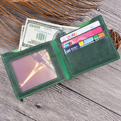 Vintage Mens Brown Leather's Bifold Small Wallet Black Front Pocket Wallet For Men - imessengerbags