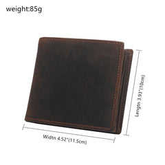 RFID Leather Mens Small Bifold Wallet billfold Wallets Front Pocket Wallets for Men - imessengerbags