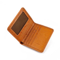 Vintage Leather Men's Bifold Small Wallet Front Pocket Wallet billfold Wallet For Men - imessengerbags