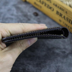 Vintage Leather Men's Bifold Small Wallet Front Pocket Wallet billfold Wallet For Men - imessengerbags