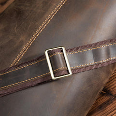Cool Mens Leather Barrel Large Sling Bags Bucket Vintage Leather Sling Bag For Big Men - imessengerbags