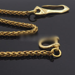Solid Brass 18'' Wallet Chain Key Chain Gold Wallet Chain Pants Chain For Men - imessengerbags