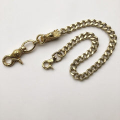 Solid Brass Cool Punk Rock Chinese Dragon Wallet Chain Biker Trucker Wallet Chain Trucker Wallet Chain for Men - imessengerbags