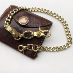 Solid Brass Cool Punk Rock Chinese Dragon Wallet Chain Biker Trucker Wallet Chain Trucker Wallet Chain for Men - imessengerbags
