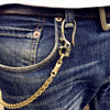 Solid Brass Cool Punk Rock Skull Wallet Chain Biker Trucker Wallet Chain Trucker Wallet Chain for Men - imessengerbags
