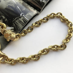 Solid Brass Cool Punk Rock Skull Wallet Chain Biker Trucker Wallet Chain Trucker Wallet Chain for Men