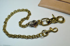 Solid Brass Cool Punk Rock Skull Wallet Chain Biker Trucker Wallet Chain Trucker Wallet Chain for Men