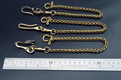 Solid Brass Cool Punk Rock Skull Wallet Chain Biker Trucker Wallet Chain Trucker Wallet Chain for Men - imessengerbags
