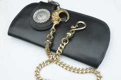 Solid Brass Cool Punk Rock Skull Wallet Chain Biker Trucker Wallet Chain Trucker Wallet Chain for Men