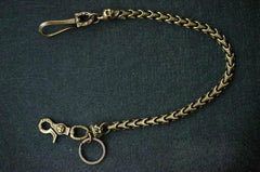 Solid Brass Cool Punk Rock Snake Bone Skull Wallet Chain Biker Trucker Wallet Chain Trucker Wallet Chain for Men