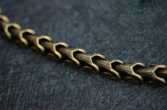 Solid Brass Cool Punk Rock Snake Bone Skull Wallet Chain Biker Trucker Wallet Chain Trucker Wallet Chain for Men