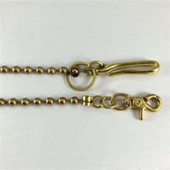 Solid Brass Cool Punk Rock Wallet Bead Chain Biker Trucker Wallet Chain Trucker Wallet Chain for Men - imessengerbags