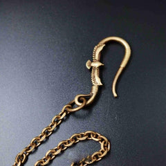 Solid Brass Cool Punk Rock Wallet Chain Biker Trucker Wallet Chain Trucker Wallet Chain for Men - imessengerbags