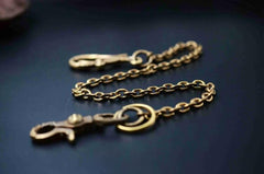 Solid Brass Cool Punk Rock Wallet Chain Biker Trucker Wallet Chain Trucker Wallet Chain for Men - imessengerbags
