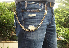 Solid Brass Cool Punk Rock Wallet Chain Biker Trucker Wallet Chain Trucker Wallet Chain for Men