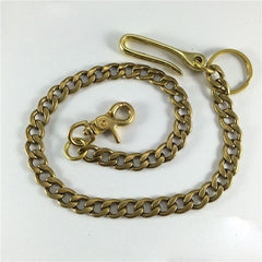 Solid Brass Cool Punk Rock Wallet Chain Biker Trucker Wallet Chain Trucker Wallet Chain for Men - imessengerbags