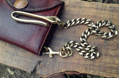 Solid Brass Cool Punk Rock Wallet Chain Biker Trucker Wallet Chain Trucker Wallet Chain for Men