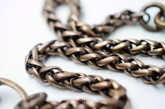 Solid Brass Cool Punk Rock Wallet Chain Biker Trucker Wallet Chain Trucker Wallet Chain for Men - imessengerbags