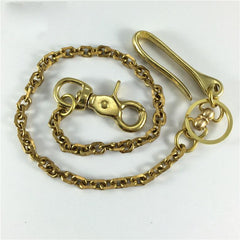 Solid Brass Cool Punk Rock Wallet Chain Biker Trucker Wallet Chain Trucker Wallet Chain for Men - imessengerbags