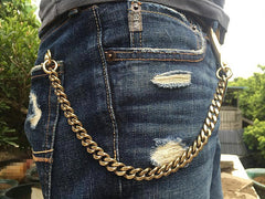 Solid Brass Cool Punk Rock Wallet Chain Biker Trucker Wallet Chain Trucker Wallet Chain for Men