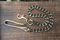 Solid Brass Cool Punk Rock Wallet Chain Biker Trucker Wallet Chain Trucker Wallet Chain for Men