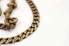 Solid Brass Cool Punk Rock Wallet Chain Biker Trucker Wallet Chain Trucker Wallet Chain for Men - imessengerbags