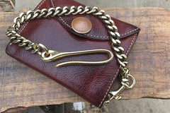 Solid Brass Cool Punk Rock Wallet Chain Biker Trucker Wallet Chain Trucker Wallet Chain for Men