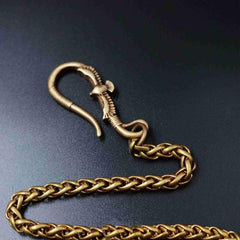 Solid Brass Cool Punk Rock Wallet Chain Biker Trucker Wallet Chain Trucker Wallet Chain for Men - imessengerbags