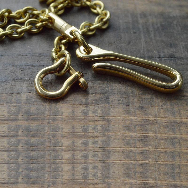 Solid Brass Cool Punk Rock Wallet Chain Biker Trucker Wallet Chain Trucker Wallet Chain for Men - imessengerbags