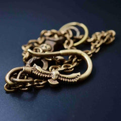 Solid Brass Cool Punk Rock Wallet Chain Biker Trucker Wallet Chain Trucker Wallet Chain for Men - imessengerbags