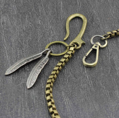 Solid Brass Hook Wallet Chain Cool Punk Rock Biker Trucker Wallet Chain Trucker Wallet Chain for Men