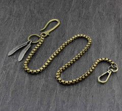 Solid Brass Hook Wallet Chain Cool Punk Rock Biker Trucker Wallet Chain Trucker Wallet Chain for Men