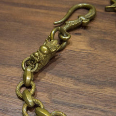 Solid Men's Handmade Pure Brass Flying Eagle Key Chain Pants Chains Biker Wallet Chain For Men - imessengerbags