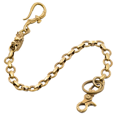 Solid Men's Handmade Pure Brass Flying Eagle Key Chain Pants Chains Biker Wallet Chain For Men - imessengerbags